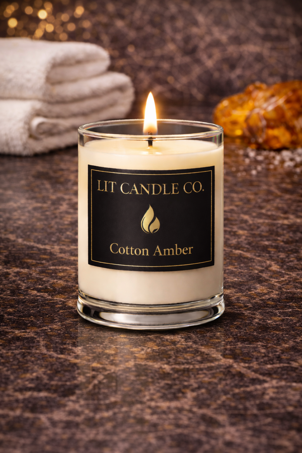 Scented Candle Cotton Amber